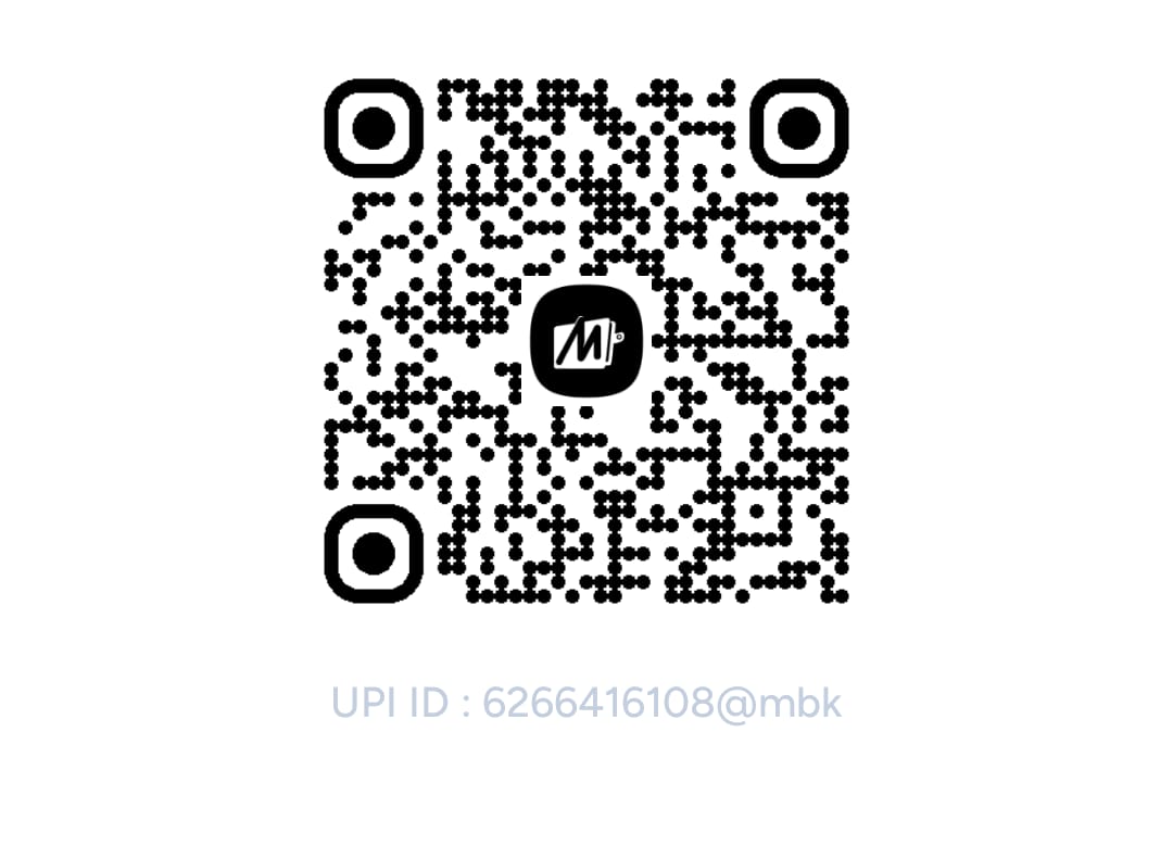 UPI payment QR code for 6266416108@mbk